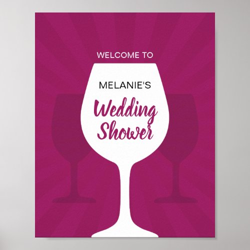 Wine Tasting Wedding Shower Welcome Poster