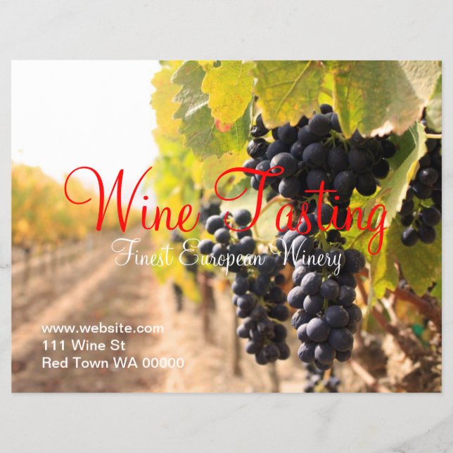 Wine Tasting Winery Flyer Invitation (Front)