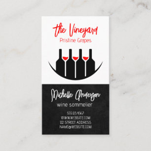 Wine Tastings Bottles and Glasses Business Card