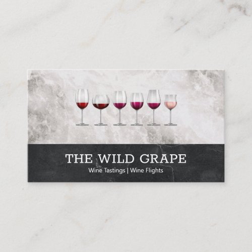 Wine Tastings  Marble  Wine Flights Business Card