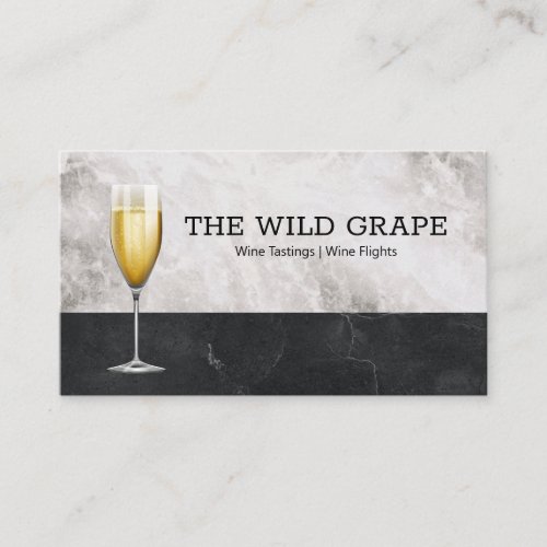Wine Tastings  Marble  Wine Flights  Wine Flute Business Card