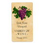 Wine Template Vintage Grapes Personalized Bottle Label