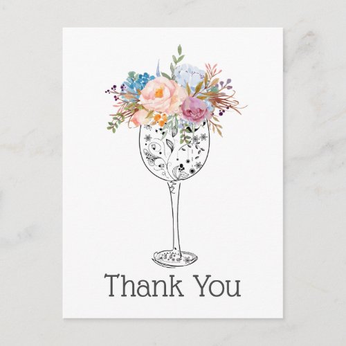 wine  thank you card