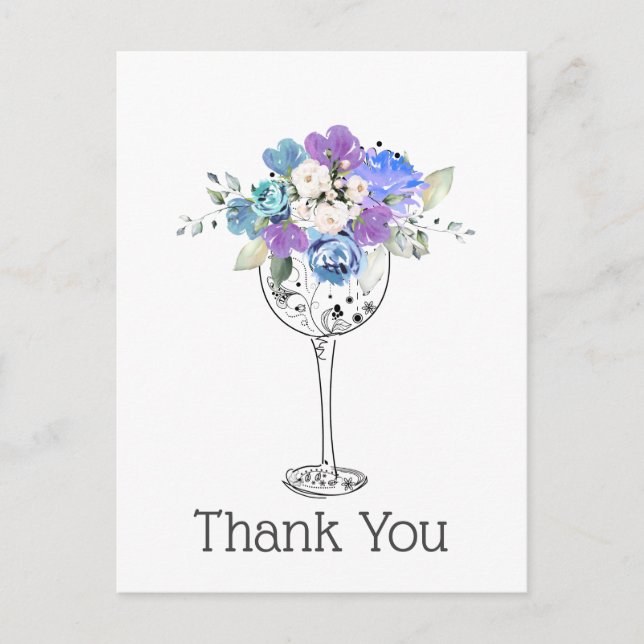 wine,  thank you card (Front)