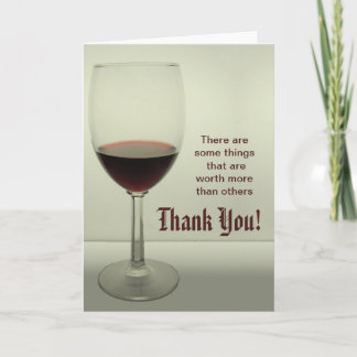 Wine Thank You Card