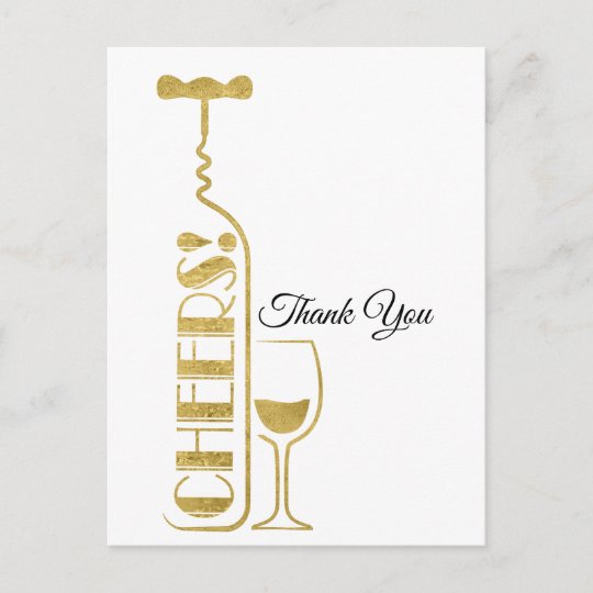 wine thank you card | Zazzle.com