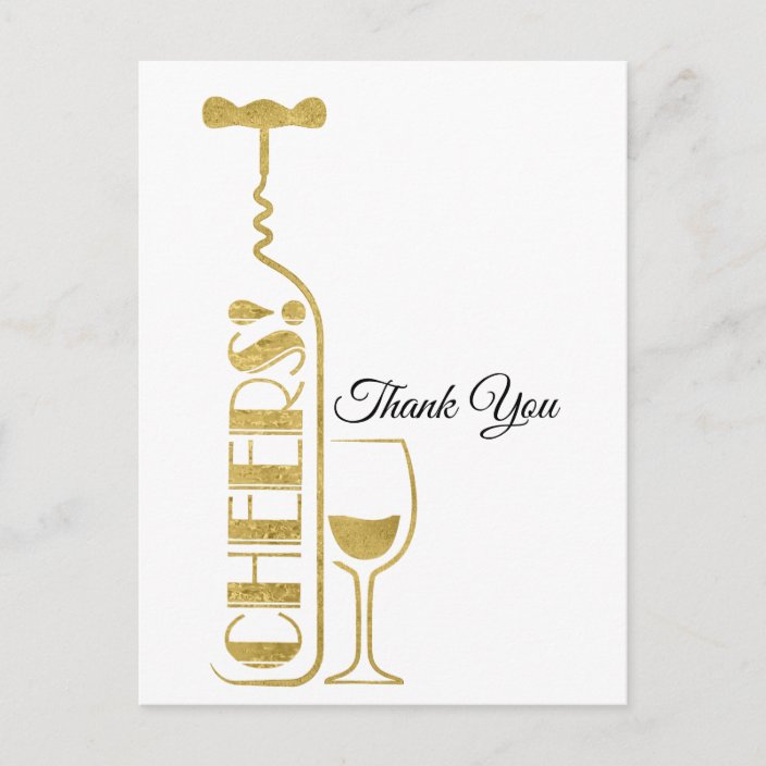 wine thank you card | Zazzle.com