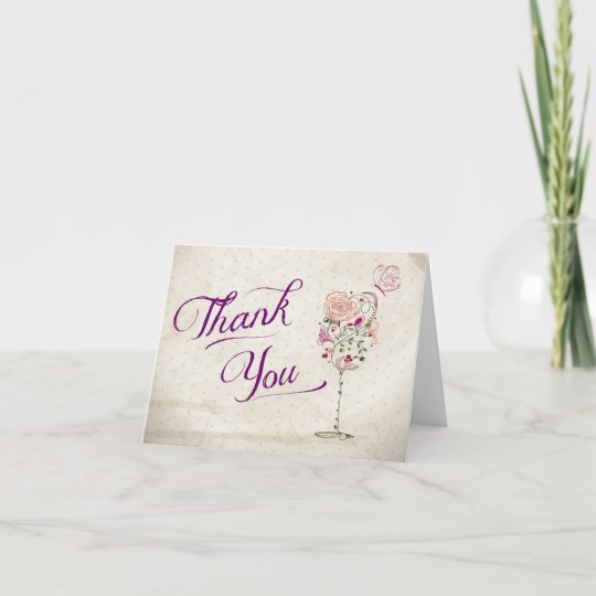 Wine Thank You Note Card