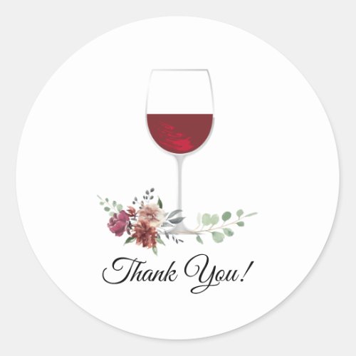 wine thank you stickers