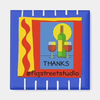 Wine, Thanks, edit text Magnet