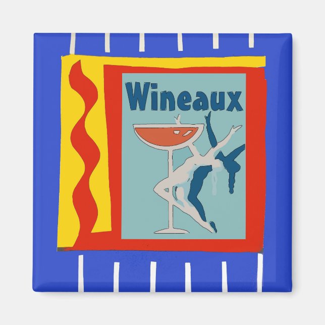 Wine, Thanks, edit text Magnet (Front)