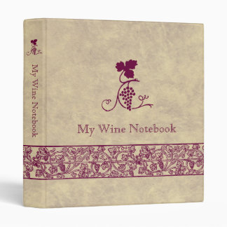 Wine theme 3 ring binder