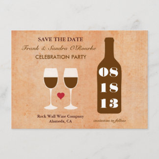Wine Theme Save the Date Card