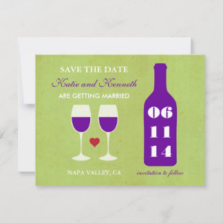 Wine Theme Save the Date Card