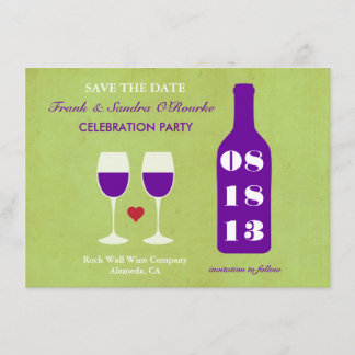 Wine Theme Save the Date Card