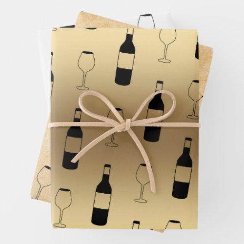 Wine Theme Wrapping Paper _ Wine Lover Gift Wrap