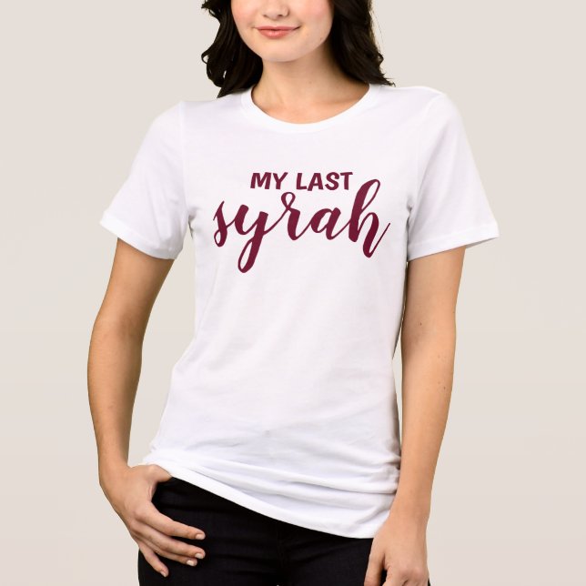 Wine-themed Bachelorette Party Group Tri-Blend Shirt (Front)