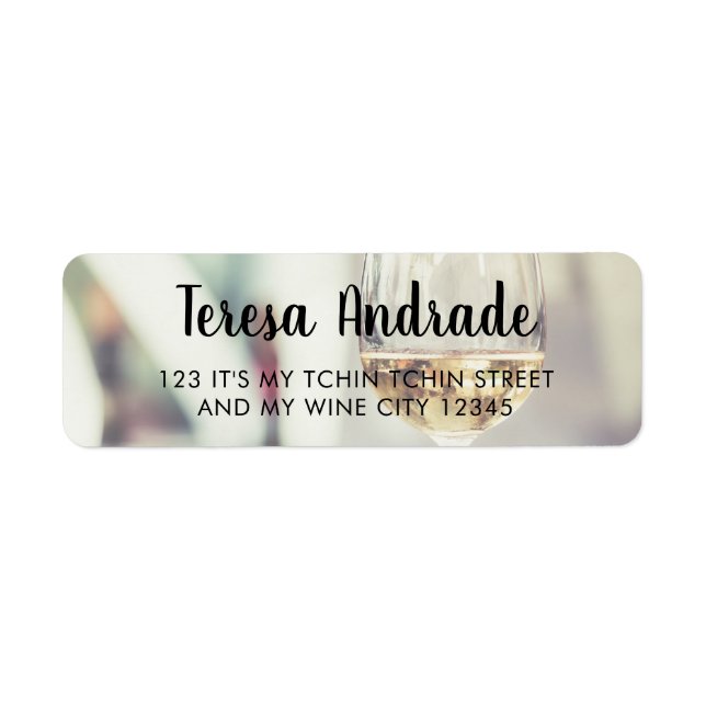 Wine Themed Cool Nice Decorative Modern Simple Label (Front)