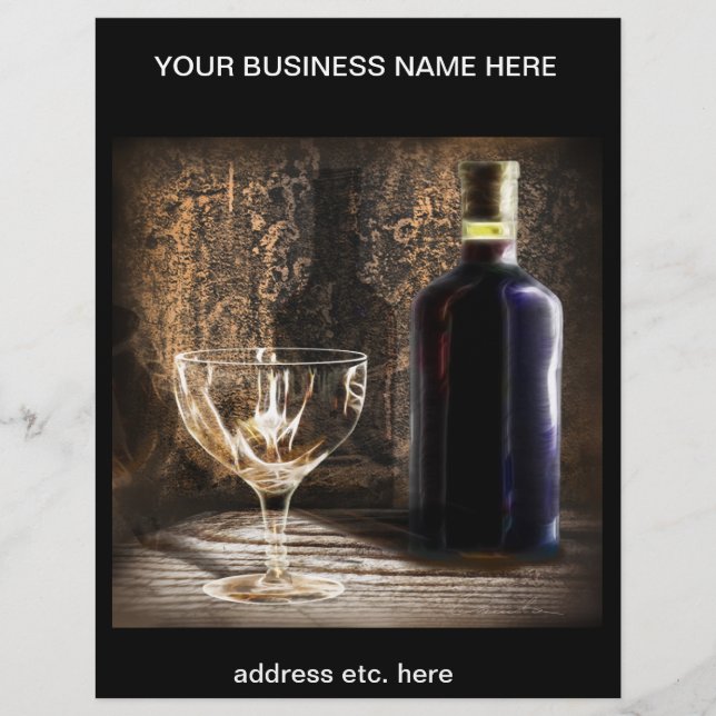 wine themed flyer (Front)