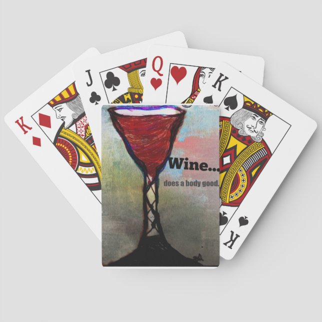 wine themed playing cards (Back)