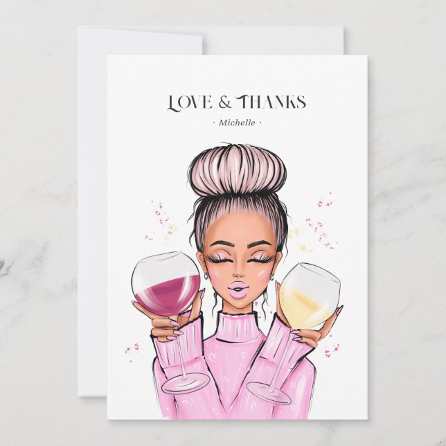 Wine Themed Thank You Card (Front)