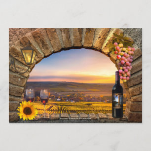 Wine Themed Vineyard Bachelorette Party Invitation