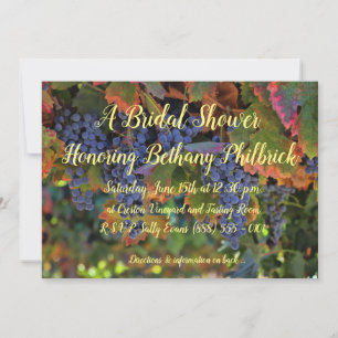 Wine Themed Vineyard Bridal Shower Invitation