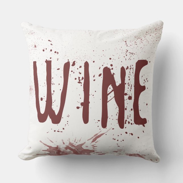 Wine Throw Pillow (Front)