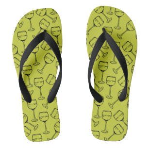 wine colored flip flops