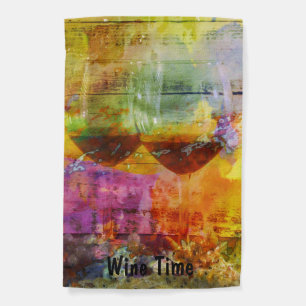 Wine Time Garden Flag