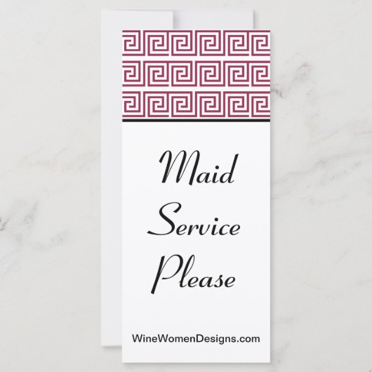 "Wine Time" Goddess Key Pattern Do Not Disturb (Back)