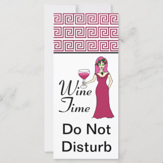 "Wine Time" Goddess Key Pattern Do Not Disturb