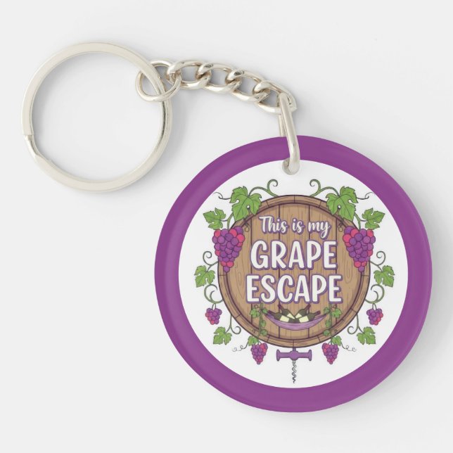 Wine Time Keychain (Front)