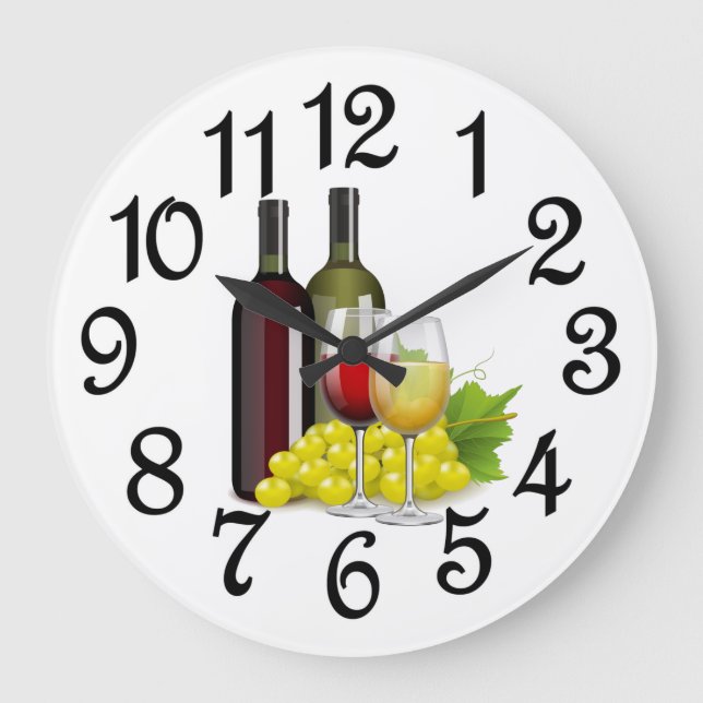 Wine Time Large Clock (Front)