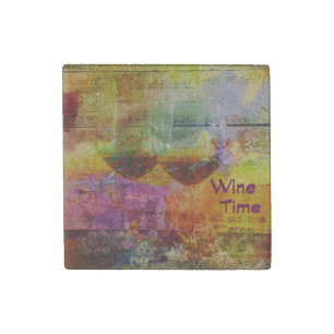 Wine Time Marbled Magnet