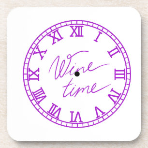Wine Time on a Beverage Coaster