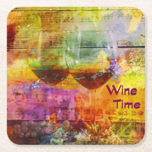 Wine Time Paper Coasters