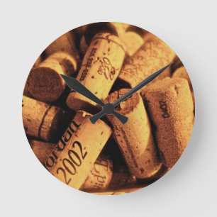 Wine Time Round Clock
