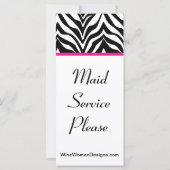 "Wine Time" Vixen Zebra Print Do Not Disturb (Back)