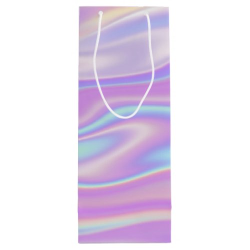 Wine Tote Bags with delicate holographic waves