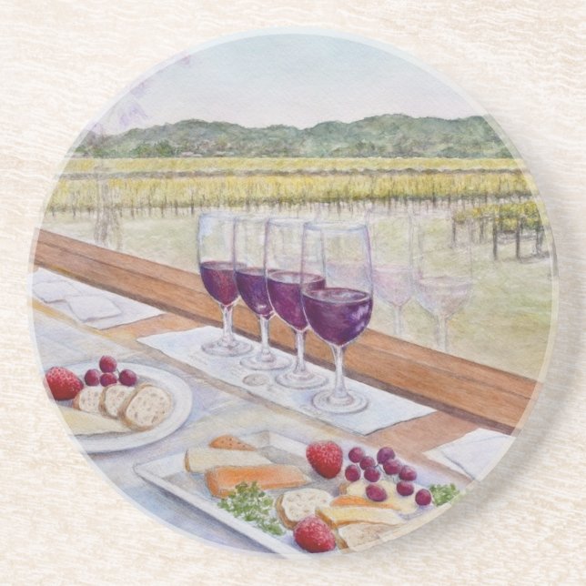 Wine Train Happy Hour Coaster (Front)