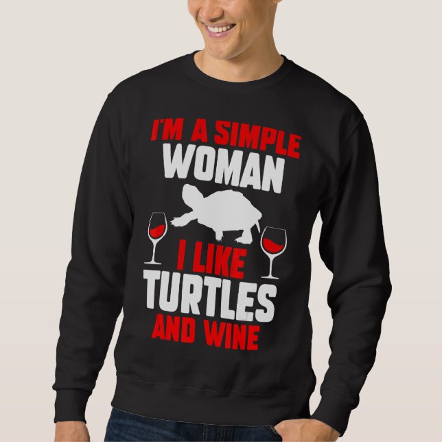 Wine Turtle 1 Sweatshirt (Front)