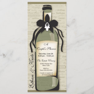 Wine Varietal and Whimsical Bottle Invitation