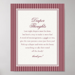 Wine Vineyard Club Old Money Diaper Thoughts Poster