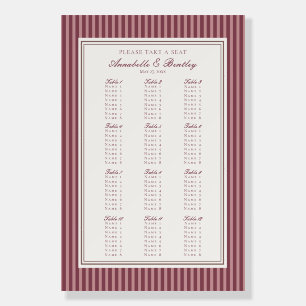 Wine Vineyard Club Old Money Wedding Seating Chart Foam Board