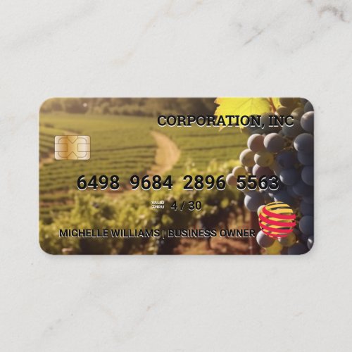 Wine Vineyard  Credit Card