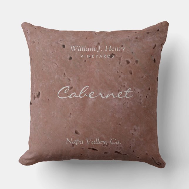 Wine Vineyard Red Throw Pillow (Front)