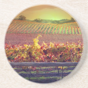 Wine Vineyard Sandstone Coaster