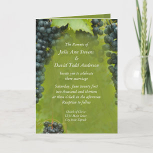 Wine Vineyard Theme Wedding Invitation