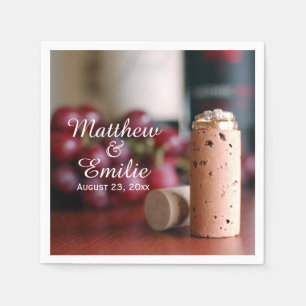 Wine Vineyard Wedding Engagement Napkins